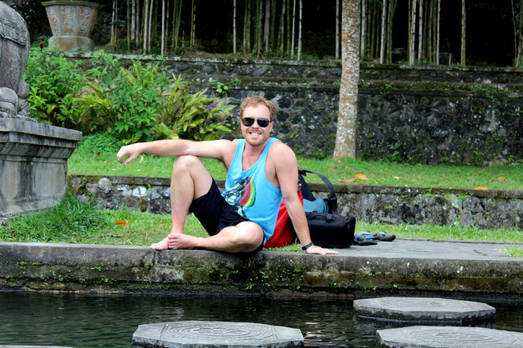 Aaron at the water palace