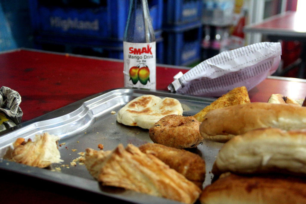 baked goodness with mango juice